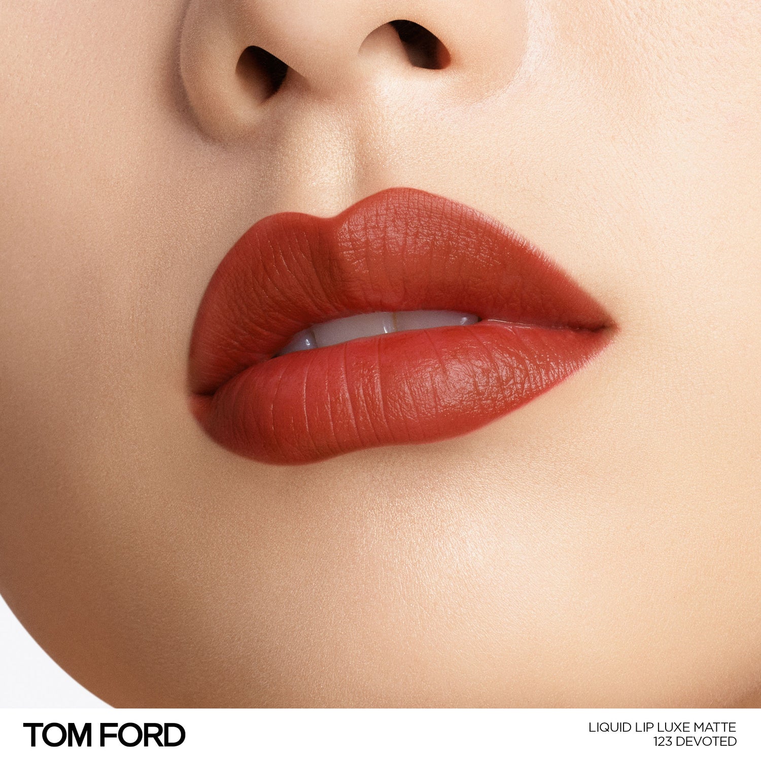 Model image of Tom Ford Liquid Lip Luxe Matte variant: Devoted