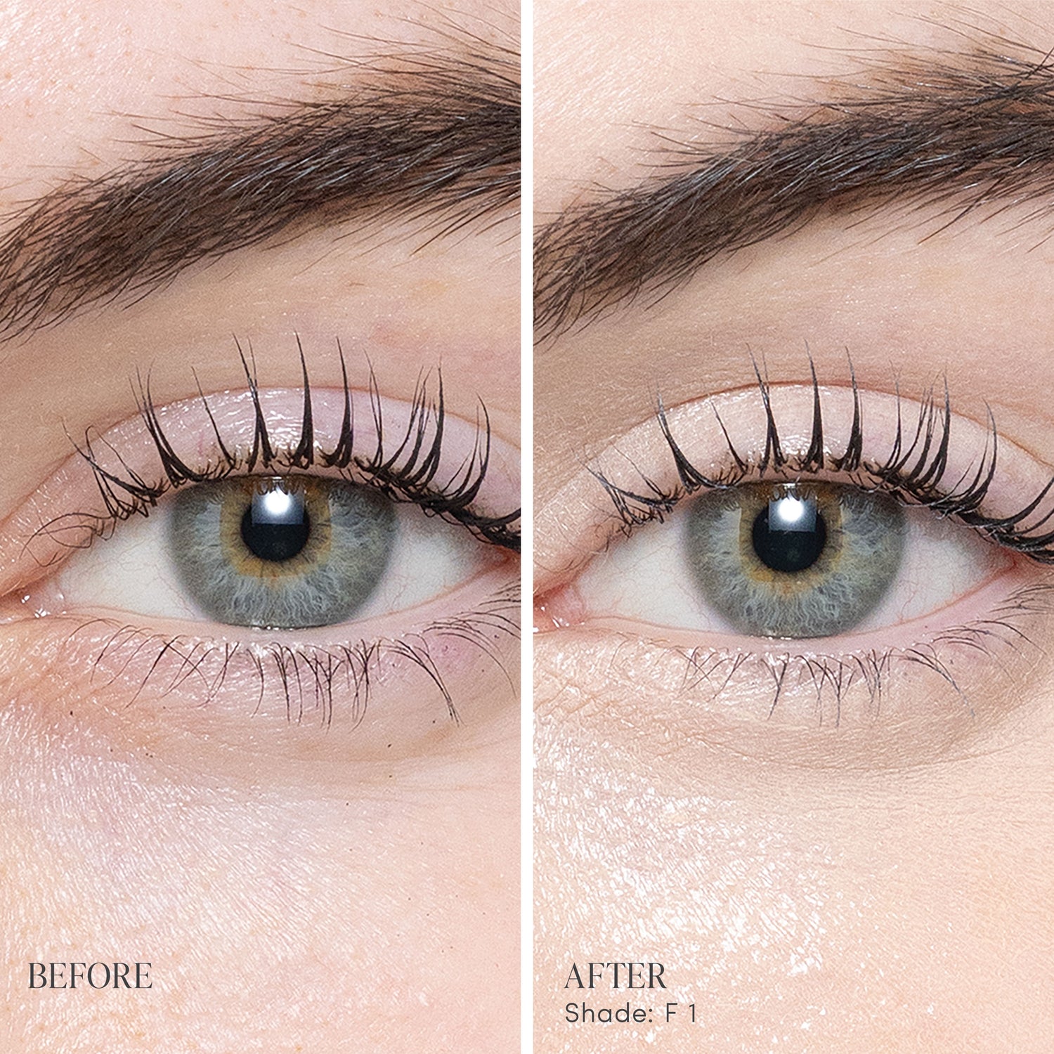 Before and after results of using variant: F1 - Fair With Neutral Undertones