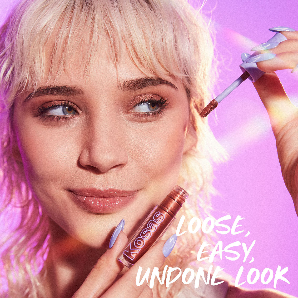 Model image of Kosas 10-Second Eye Gel Watercolor Eyeshadow variant: Fiery
