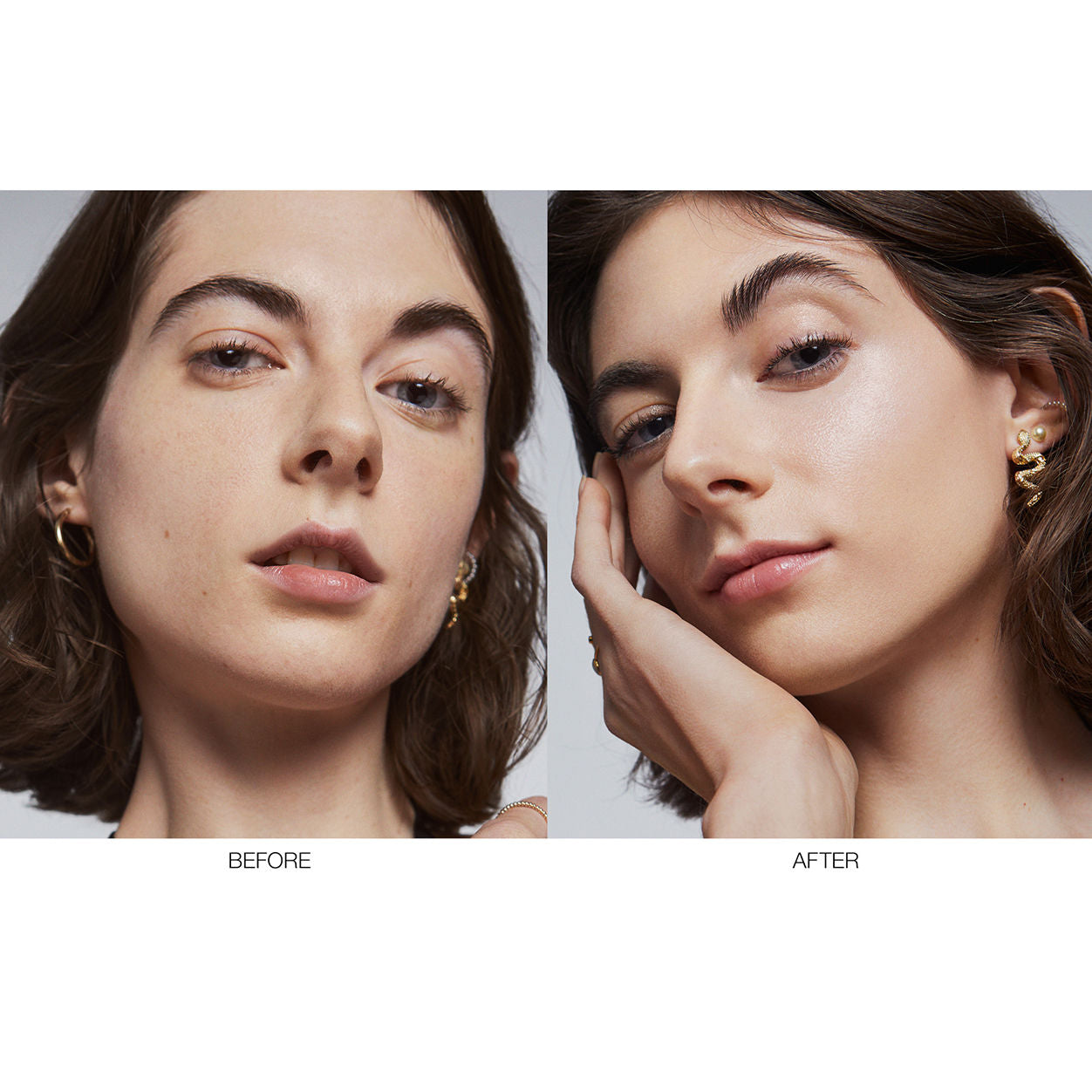 Before and after results of using Nars Pure Radiant Tinted Moisturizer Broad Spectrum SPF 30 variant: Finland L1