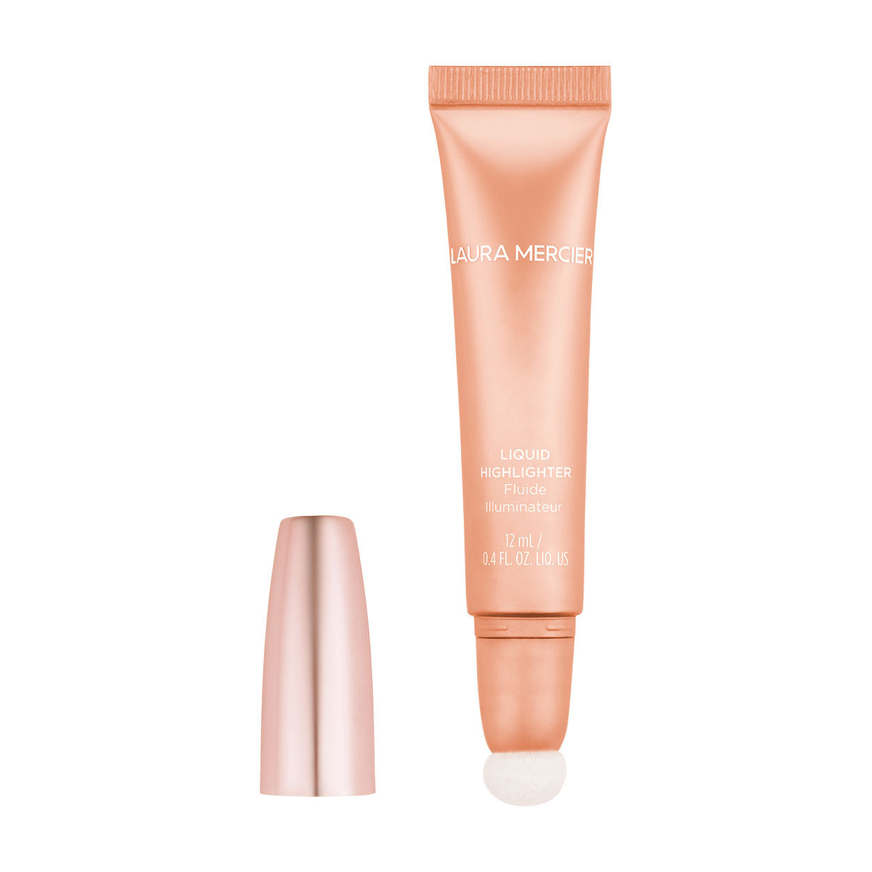 Image of an open Laura Mercier RoseGlow Liquid Highlighter variant: Gold Glow