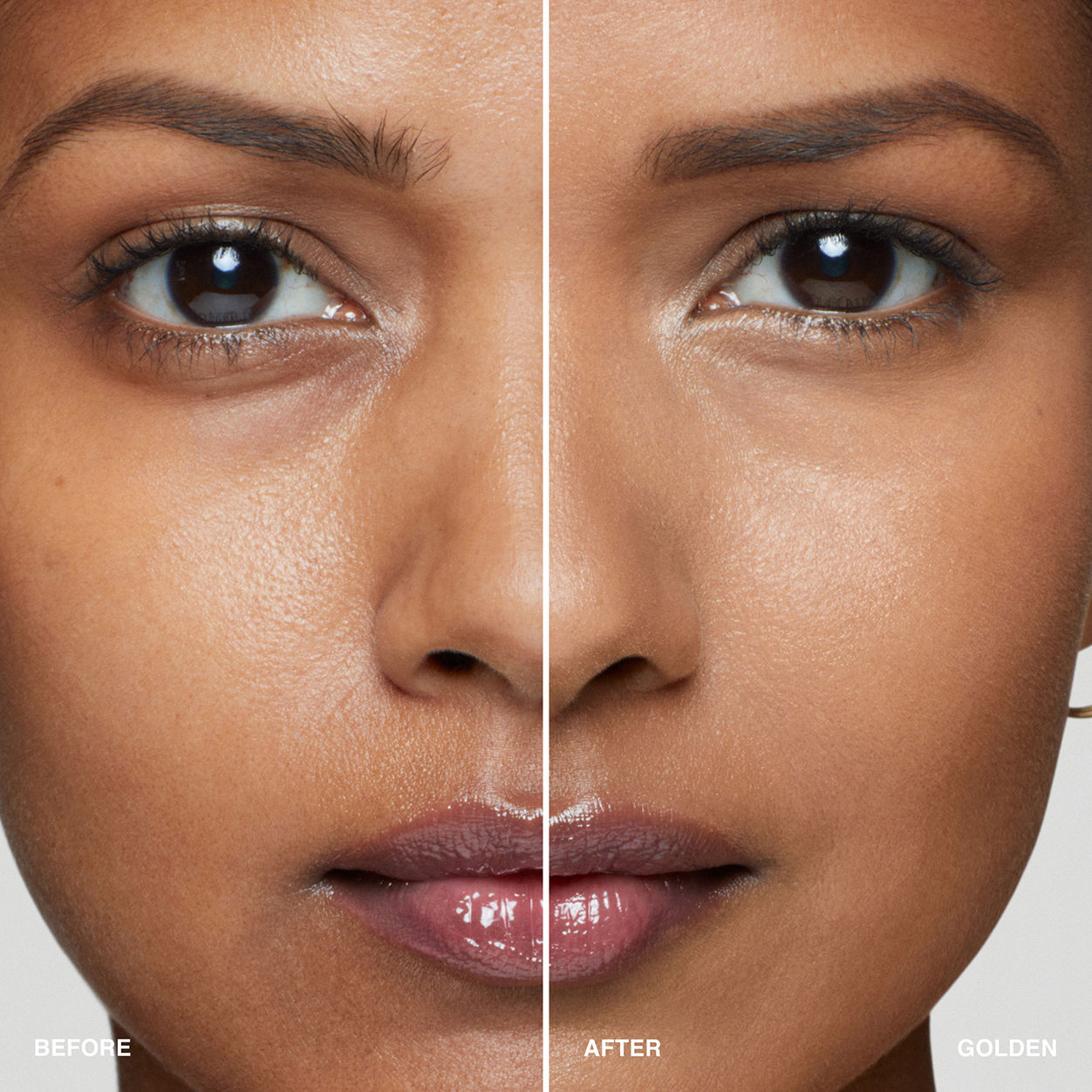 Before and after results of using Bobbi Brown Intensive Serum Foundation SPF 40/30 variant: Golden