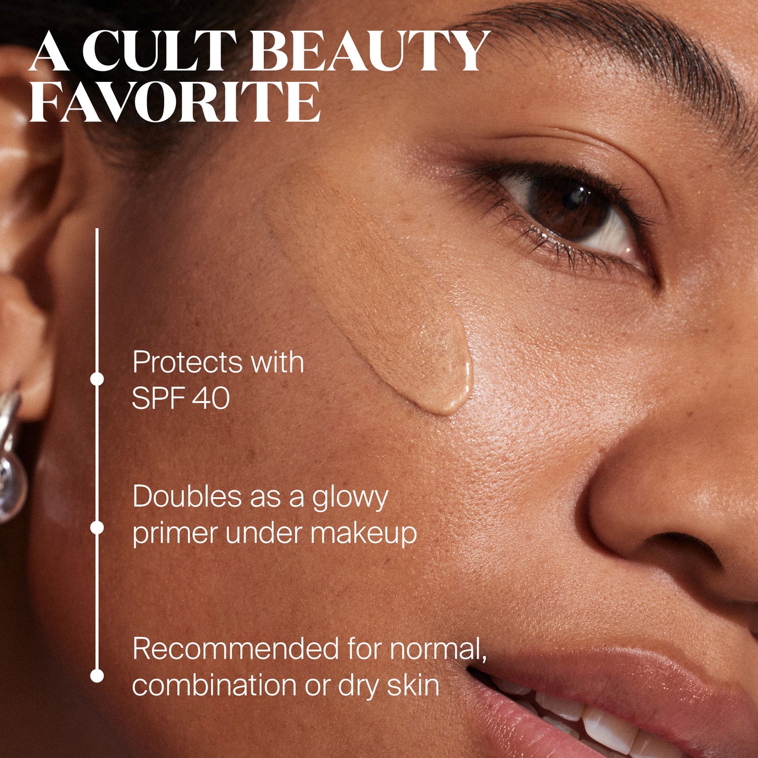 Model image of Supergoop! Glowscreen SPF 40 variant: Golden Hour - 1.7 fl oz