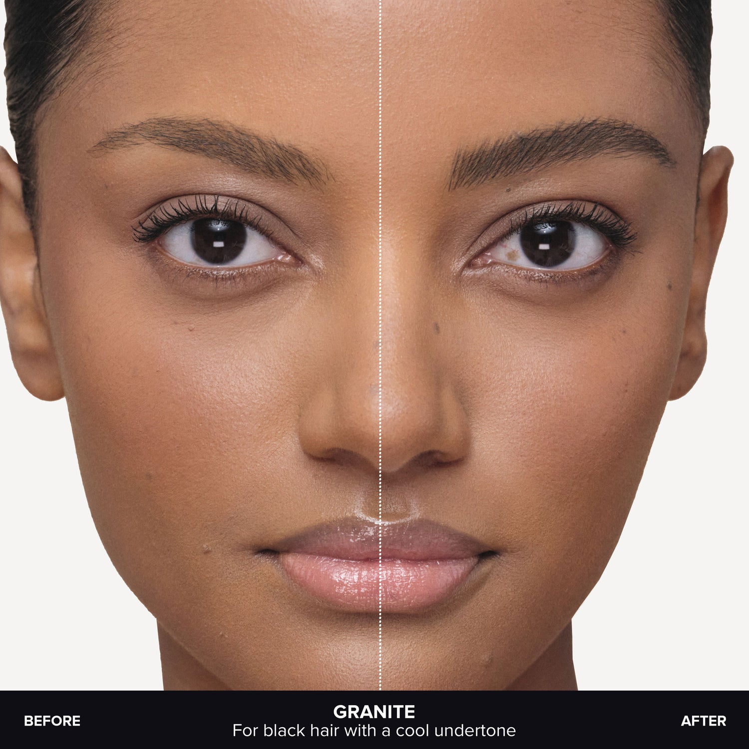 Before and after results of using Anastasia Beverly Hills MicroStroke Brow Pen variant: Granite