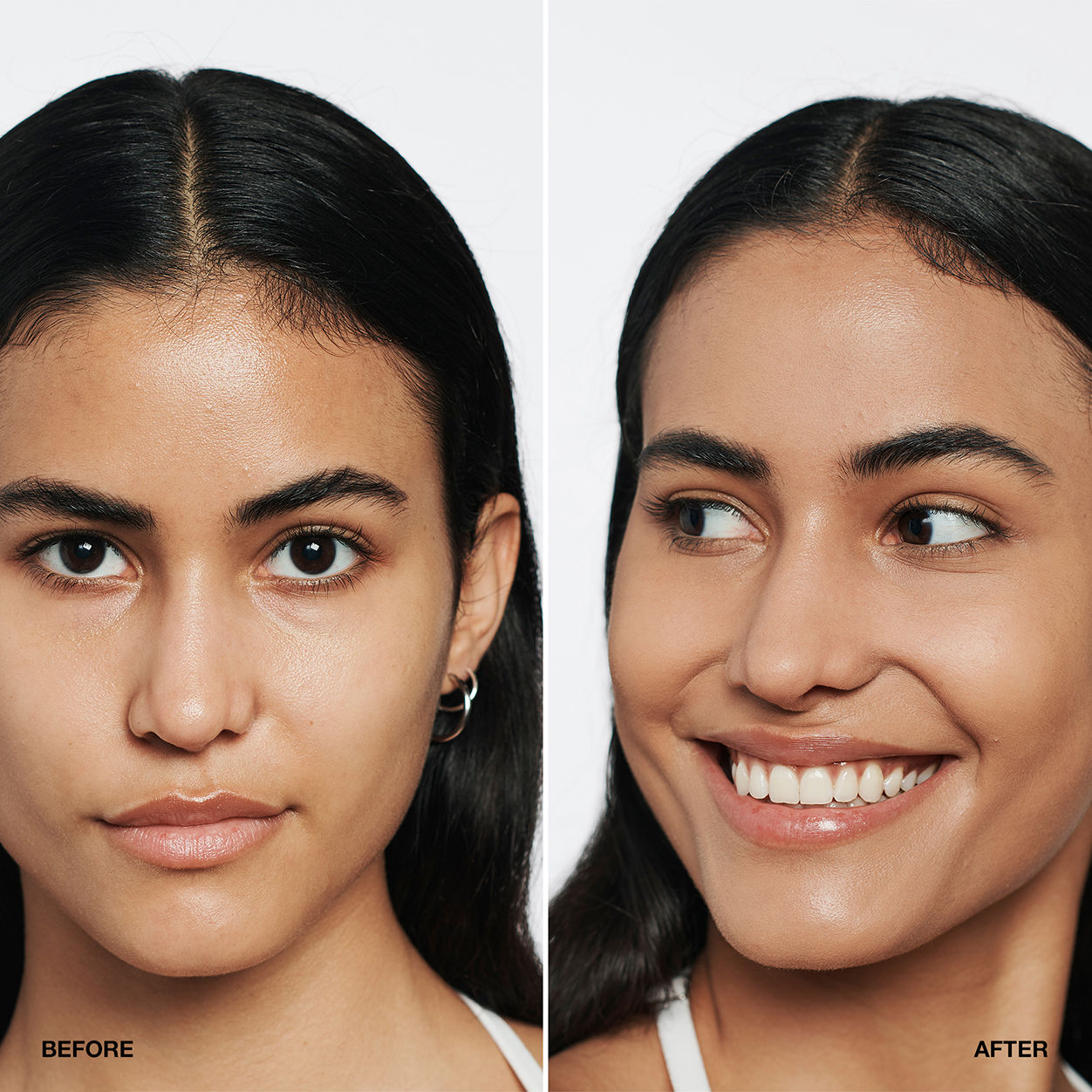 Before and after results of using Clinique Even Better Makeup Broad Spectrum SPF 15 variant: HONEY