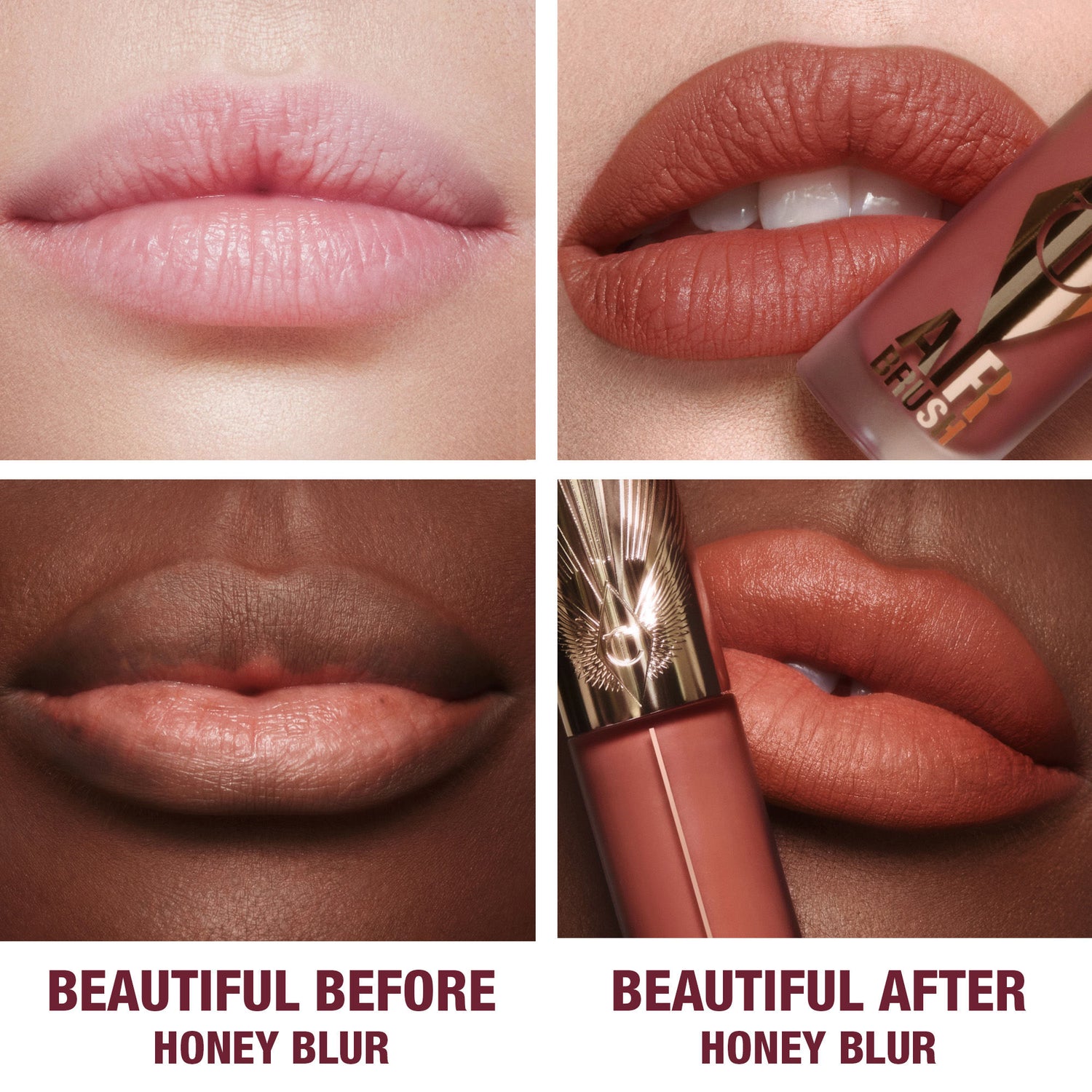 Before and after results of using variant: Honey Blur
