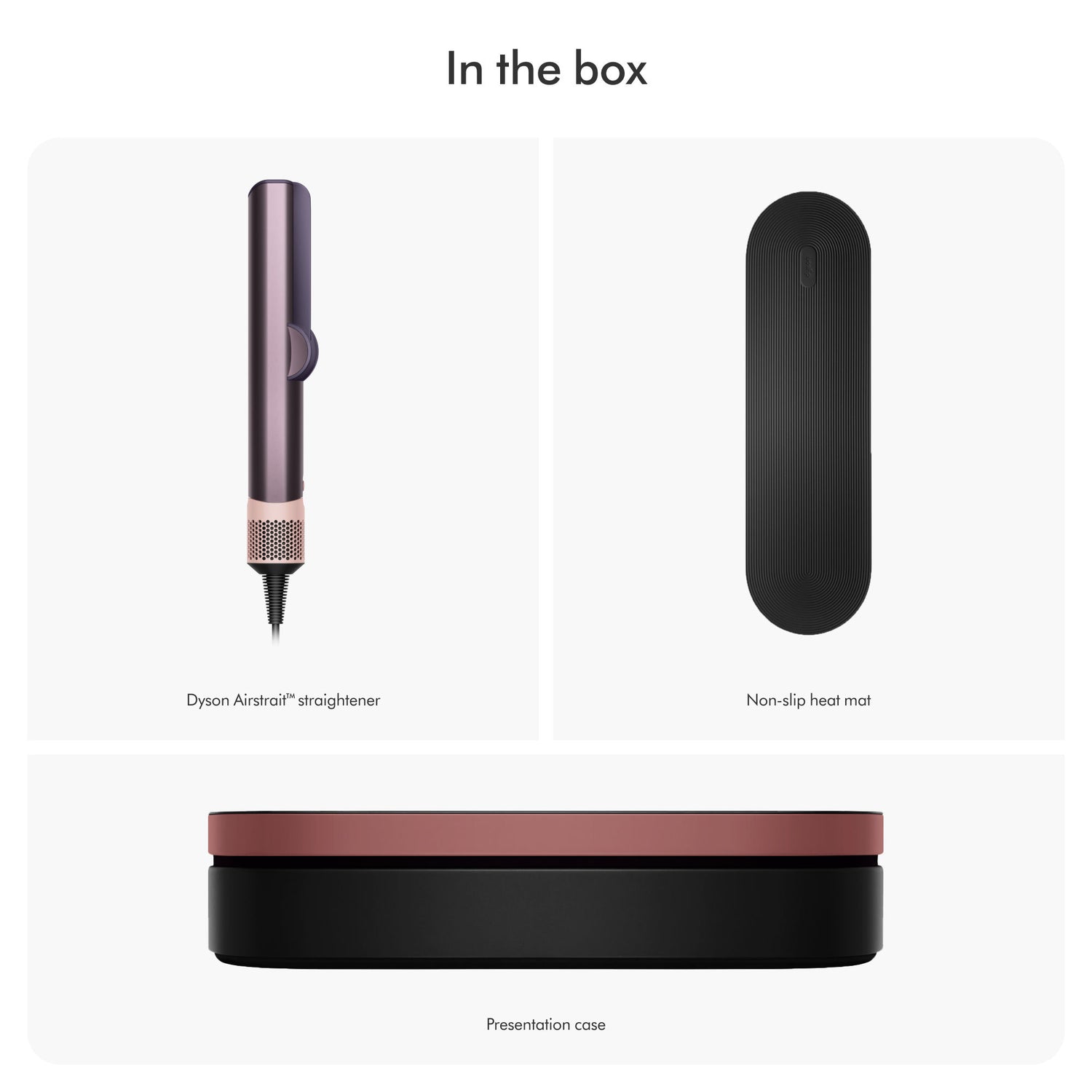 Image of an open Dyson Airstrait Straightener variant: Jasper Plum (Limited Edition)