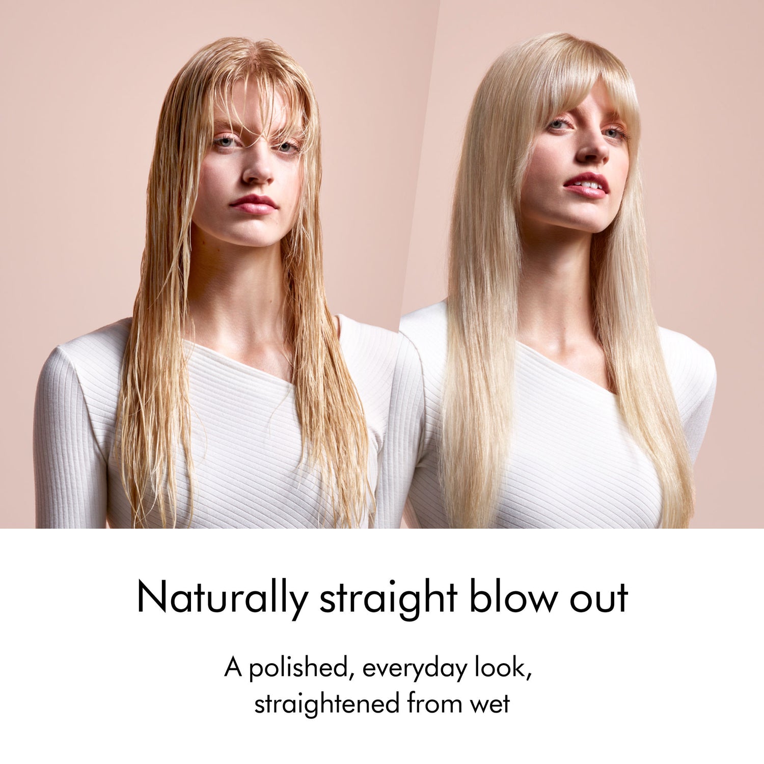 Before and after results of using Dyson Airstrait Straightener variant: Jasper Plum (Limited Edition)