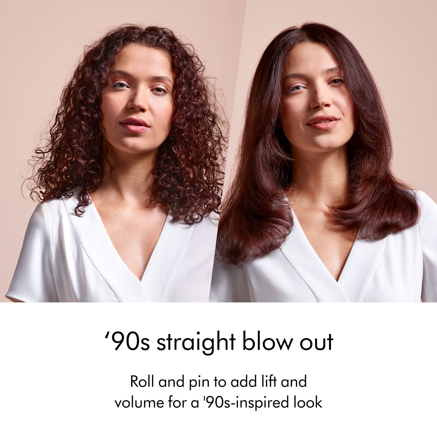 Before and after results of using Dyson Airstrait Straightener variant: Jasper Plum (Limited Edition)