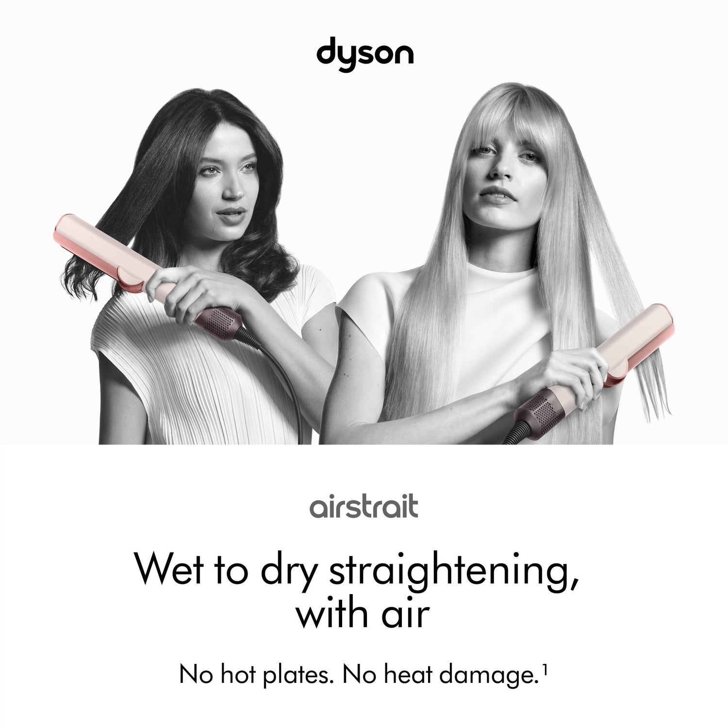 Lifestyle image of Dyson Airstrait Straightener variant: Jasper Plum (Limited Edition)