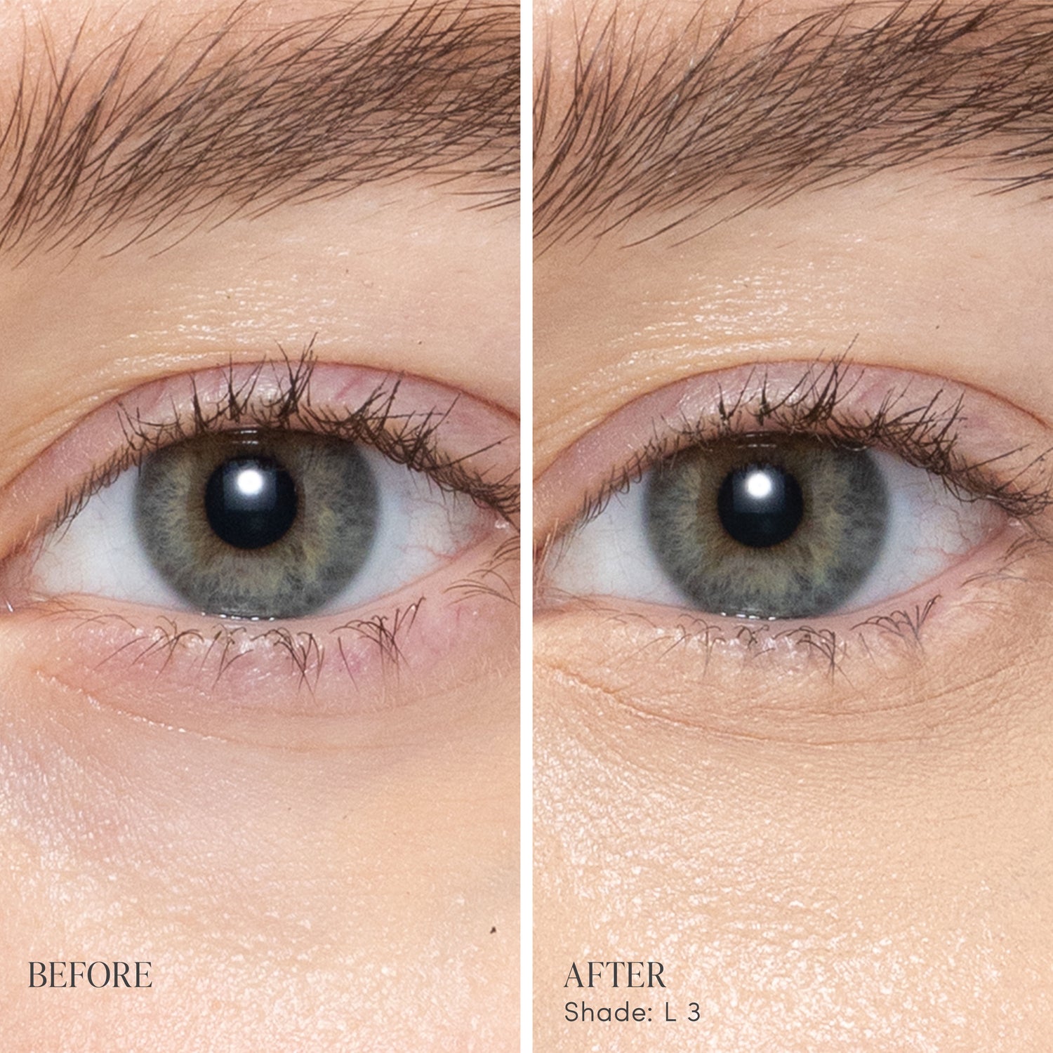 Before and after results of using variant: L3 - Light With Neutral Undertones
