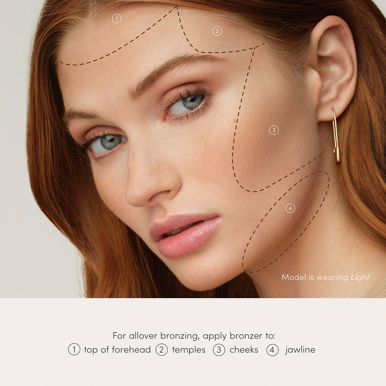 Model image of Jane Iredale PureBronze Matte Bronzer Refill variant: Light