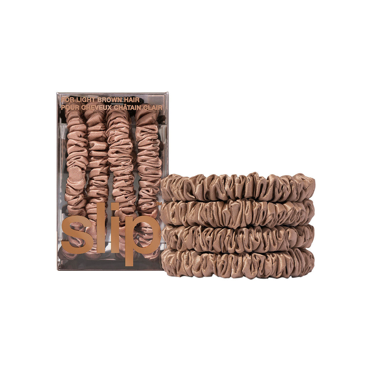 Slip Skinny Scrunchies variant: Light Brown main image