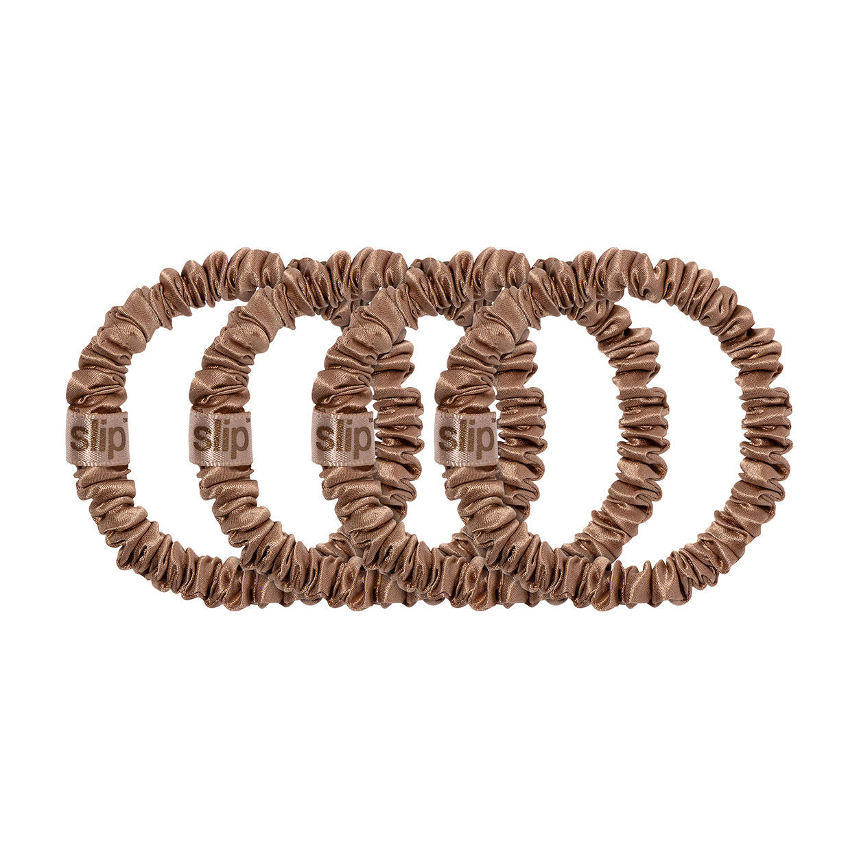 Image of an open Slip Skinny Scrunchies variant: Light Brown