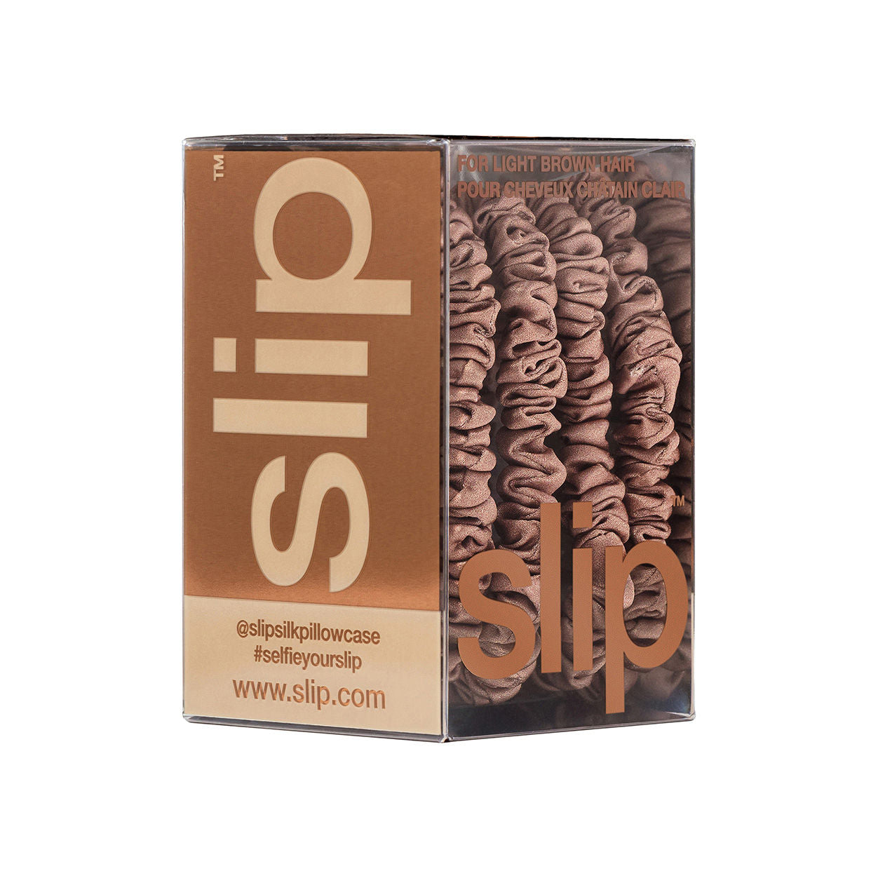 Image of the Slip Skinny Scrunchies variant: Light Brown box