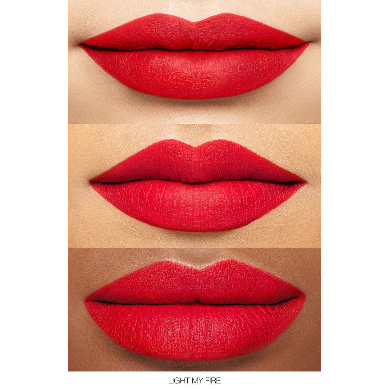 Model image of Nars Powermatte Lip Pigment variant: Light My Fire (Vivid Orange Red)