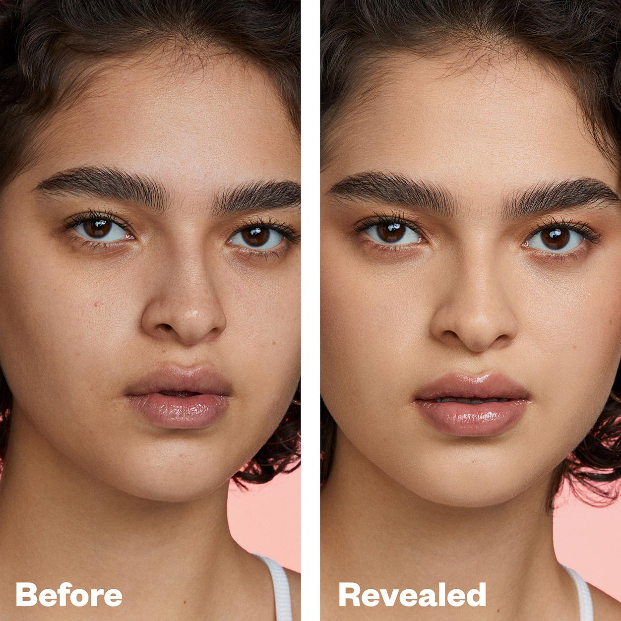 Before and after results of using variant: Light+ Neutral Olive 160