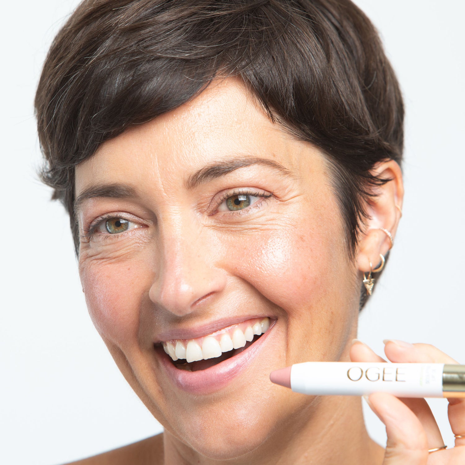 Model image of Ogee Tinted Sculpted Lip Oil variant: Magnolia