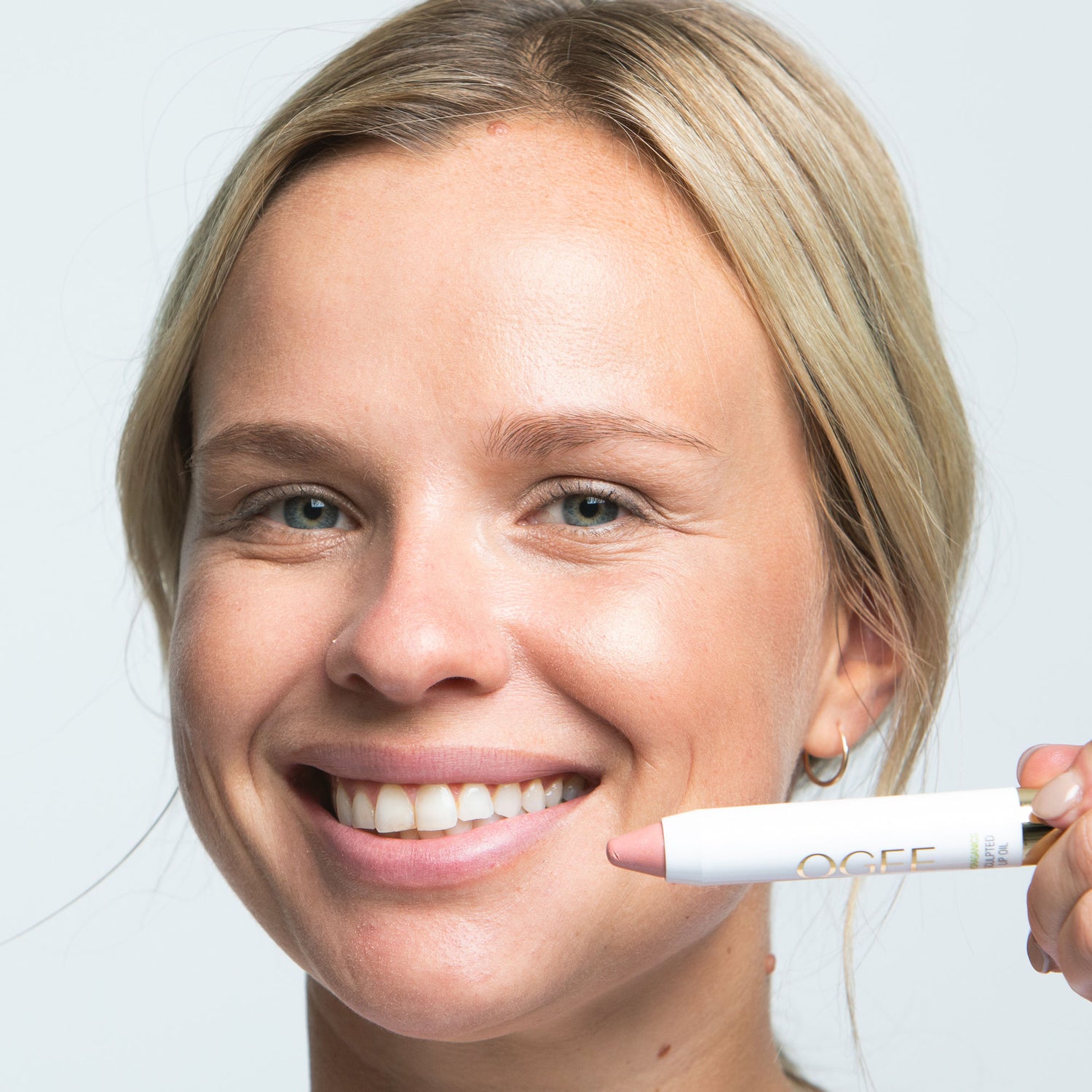 Model image of Ogee Tinted Sculpted Lip Oil variant: Magnolia