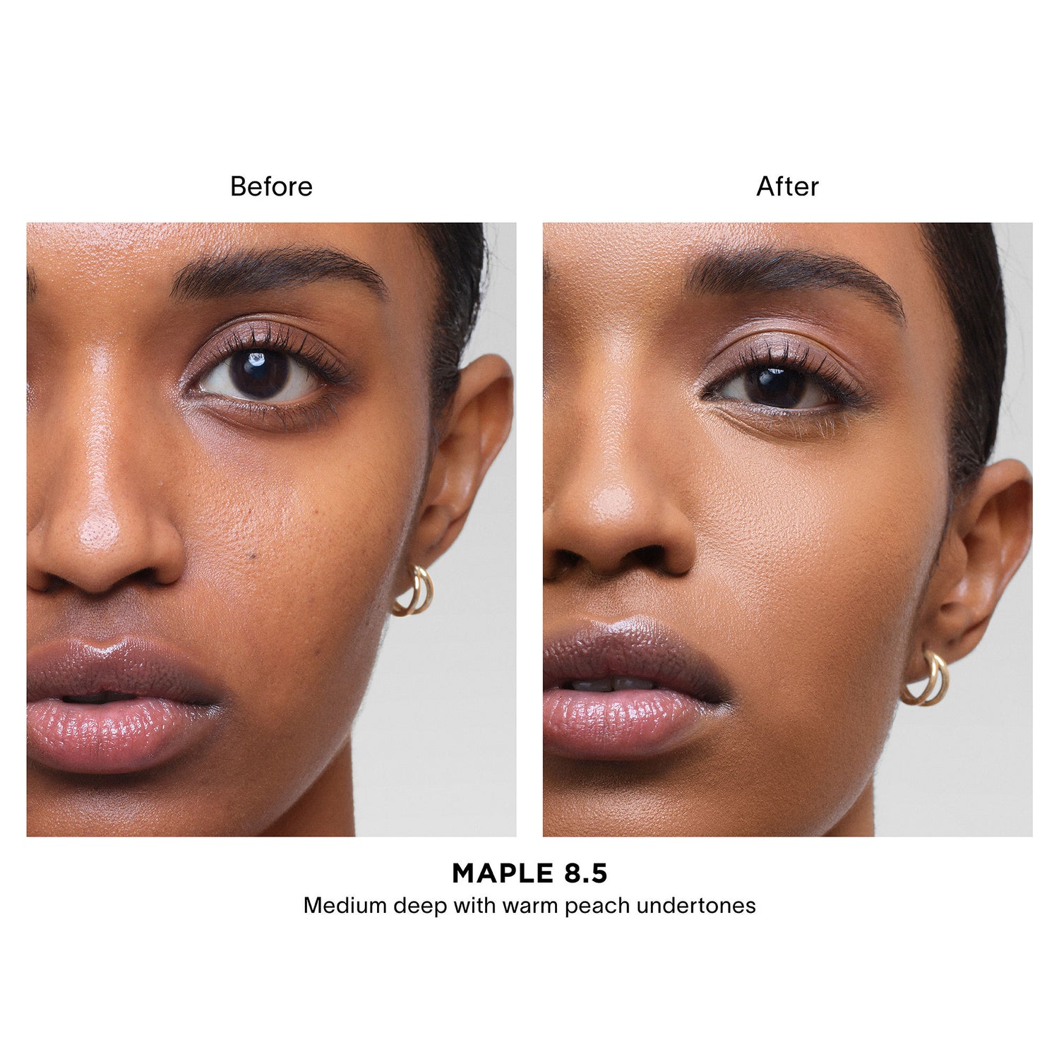 Before and after results of using Hourglass Vanish Airbrush Concealer variant: Maple 8.5