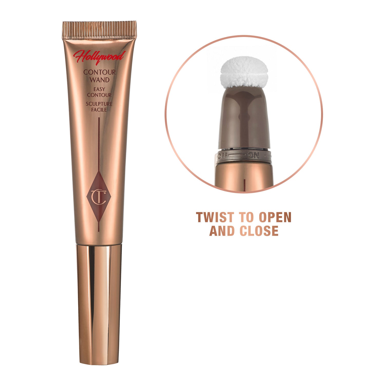 Model image of Charlotte Tilbury Hollywood Contour Wand variant: Medium-Tan