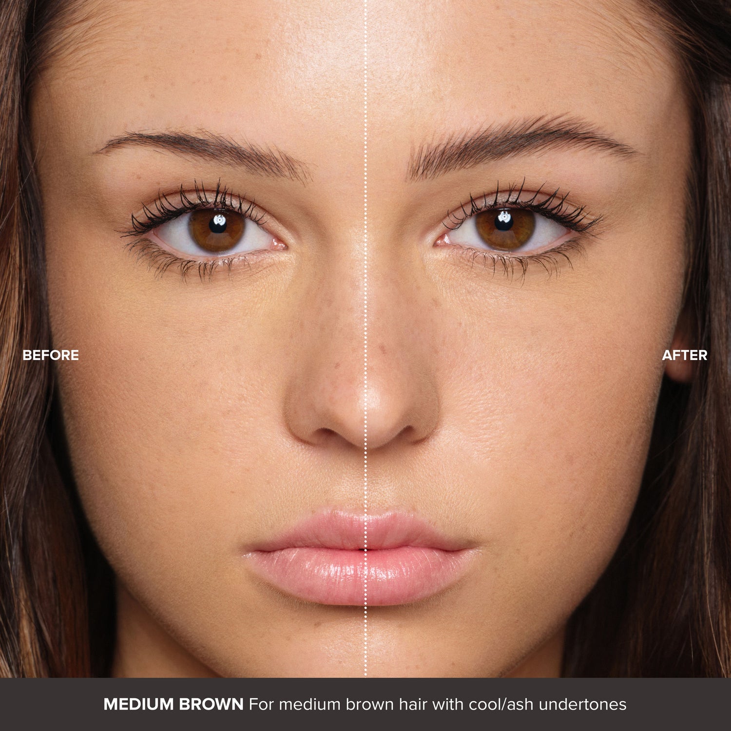 Before and after results of using Anastasia Beverly Hills Medium Brown variant: Medium Brown