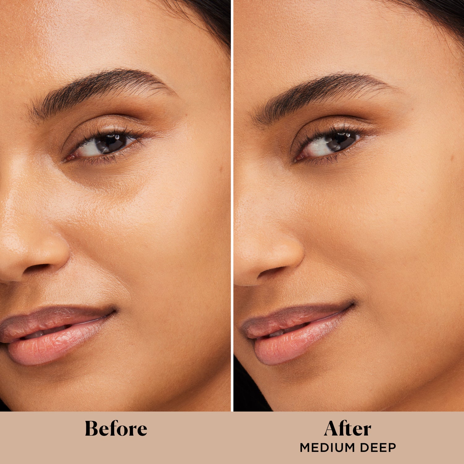 Before and after results of using variant: Medium Deep