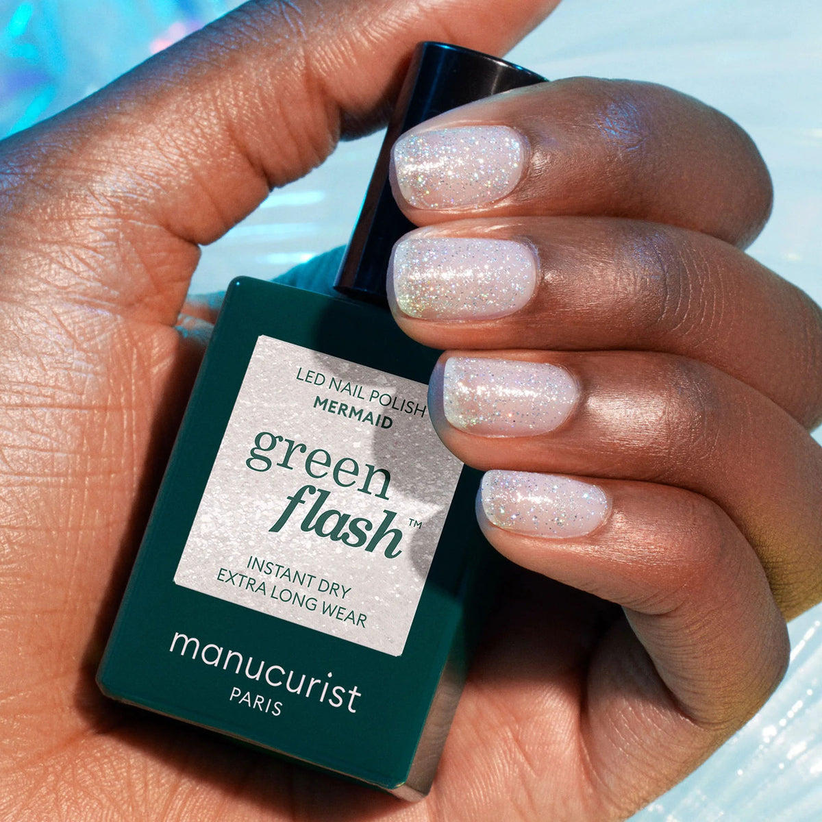 Model image of Manucurist Green Natural Nail Polish variant: Mermaid