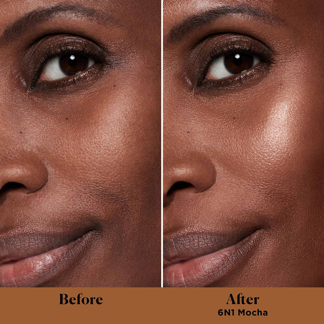 Before and after results of using Laura Mercier Tinted Moisturizer Light Revealer Natural Skin Illuminator Broad Spectrum SPF 25 variant: Mocha