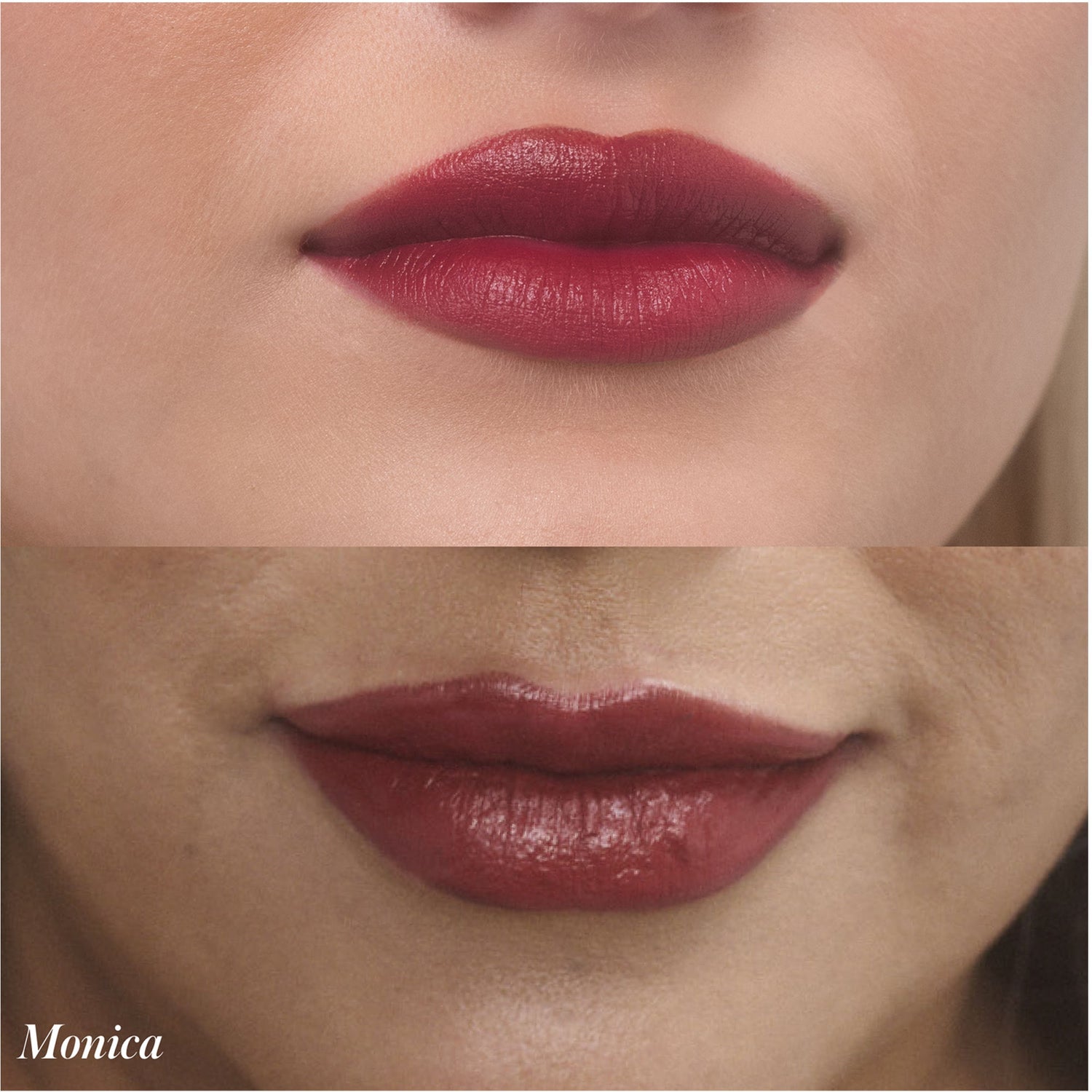 Model image of RMS Beauty Legendary Serum Lipstick variant: Monica