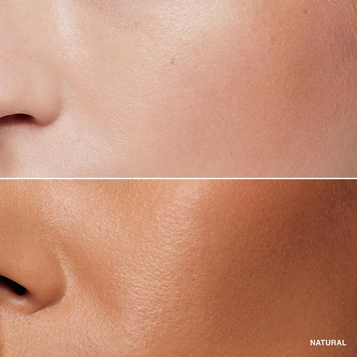 Before and after results of using Bobbi Brown Bronzer Powder variant: Natural