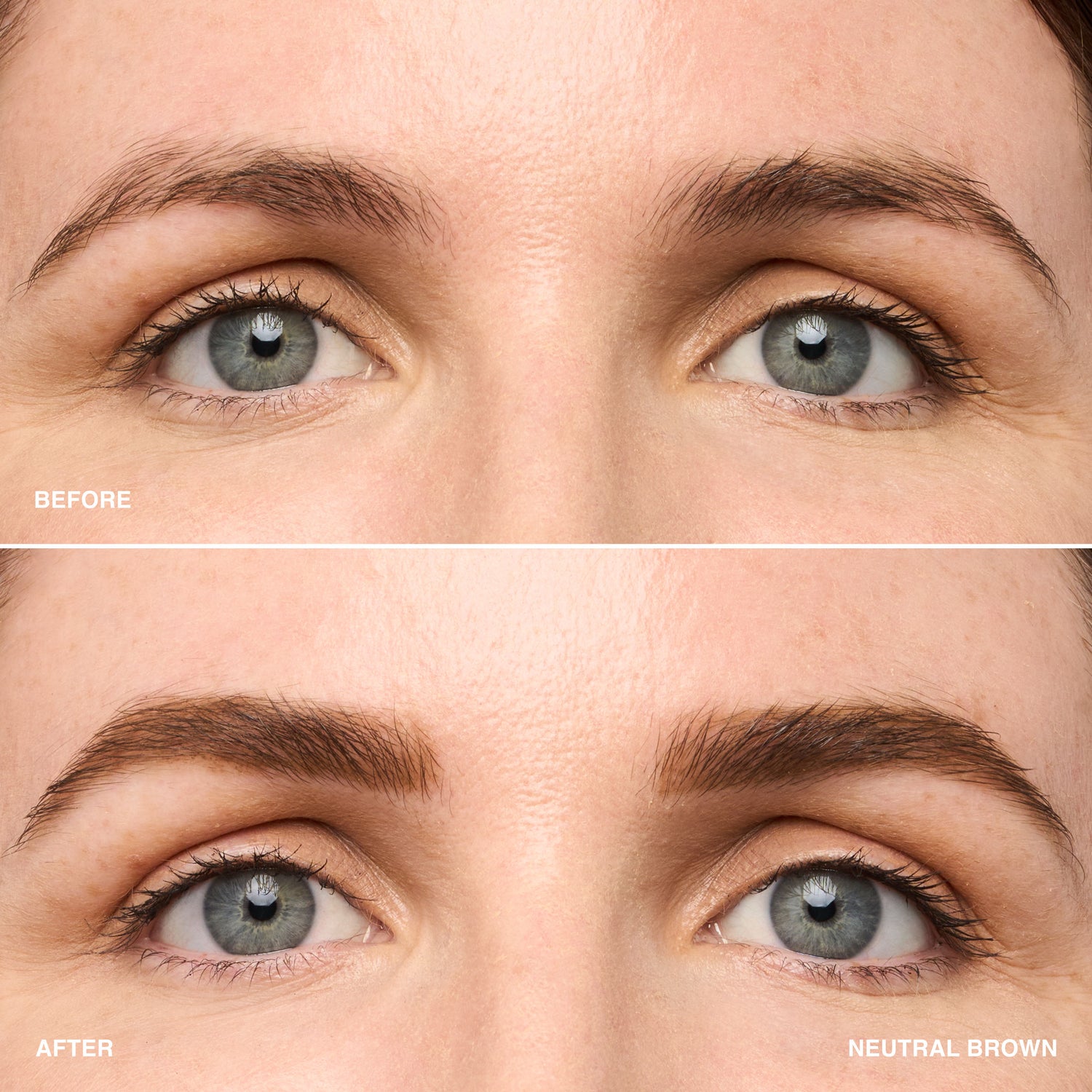 Before and after results of using Bobbi Brown Precise 24-Hour Ultra Slim Eyebrow Pencil variant: Neutral Brown