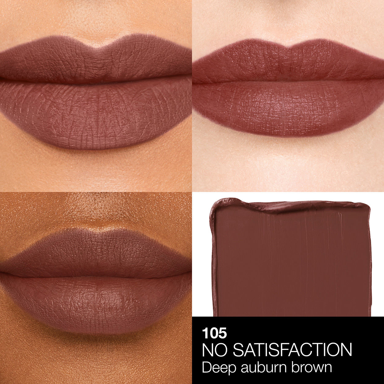 Model image of Nars Powermatte Lipstick variant: No Satisfaction 105