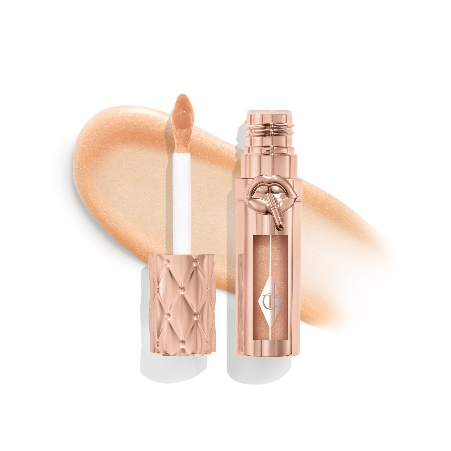 Swatch image of Charlotte Tilbury Pillow Talk Big Lip Plumpgasm variant: Nudegasm Diamonds