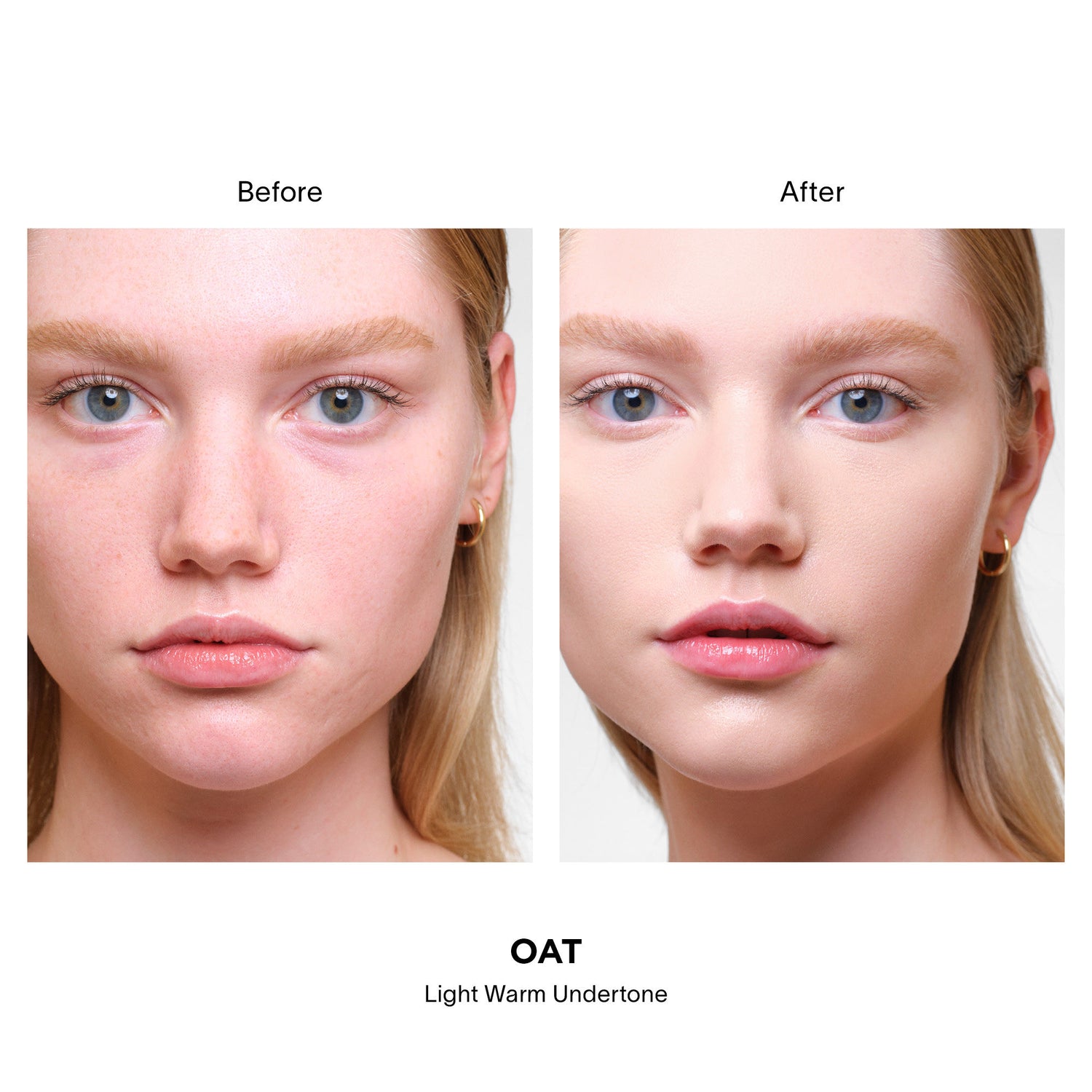 Before and after results of using variant: Oat 3