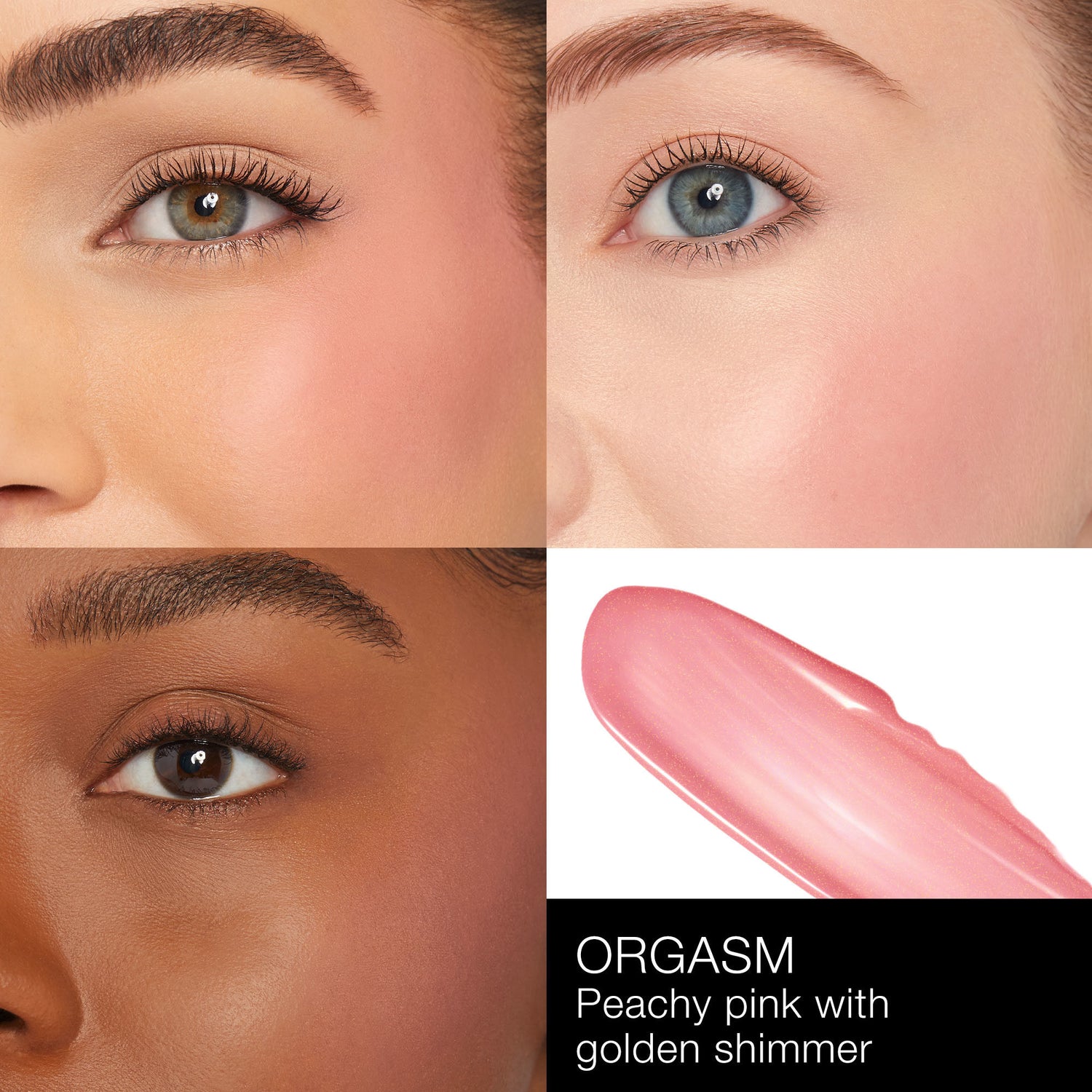 Model image of Nars Afterglow Liquid Blush variant: Orgasm