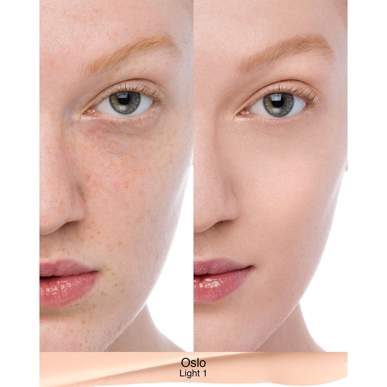 Before and after results of using Nars Natural Radiant Longwear Foundation variant: Oslo L1