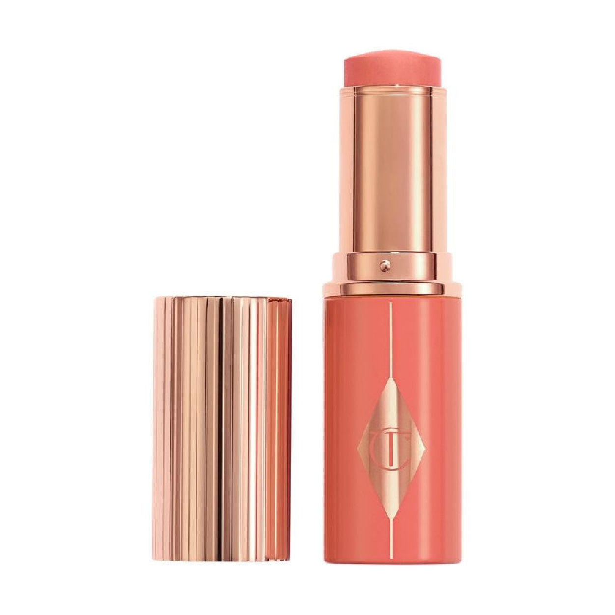 Charlotte Tilbury Unreal Lip + Cheek Glow Blush Stick with Hyaluronic Acid variant: Peachy Glow main image