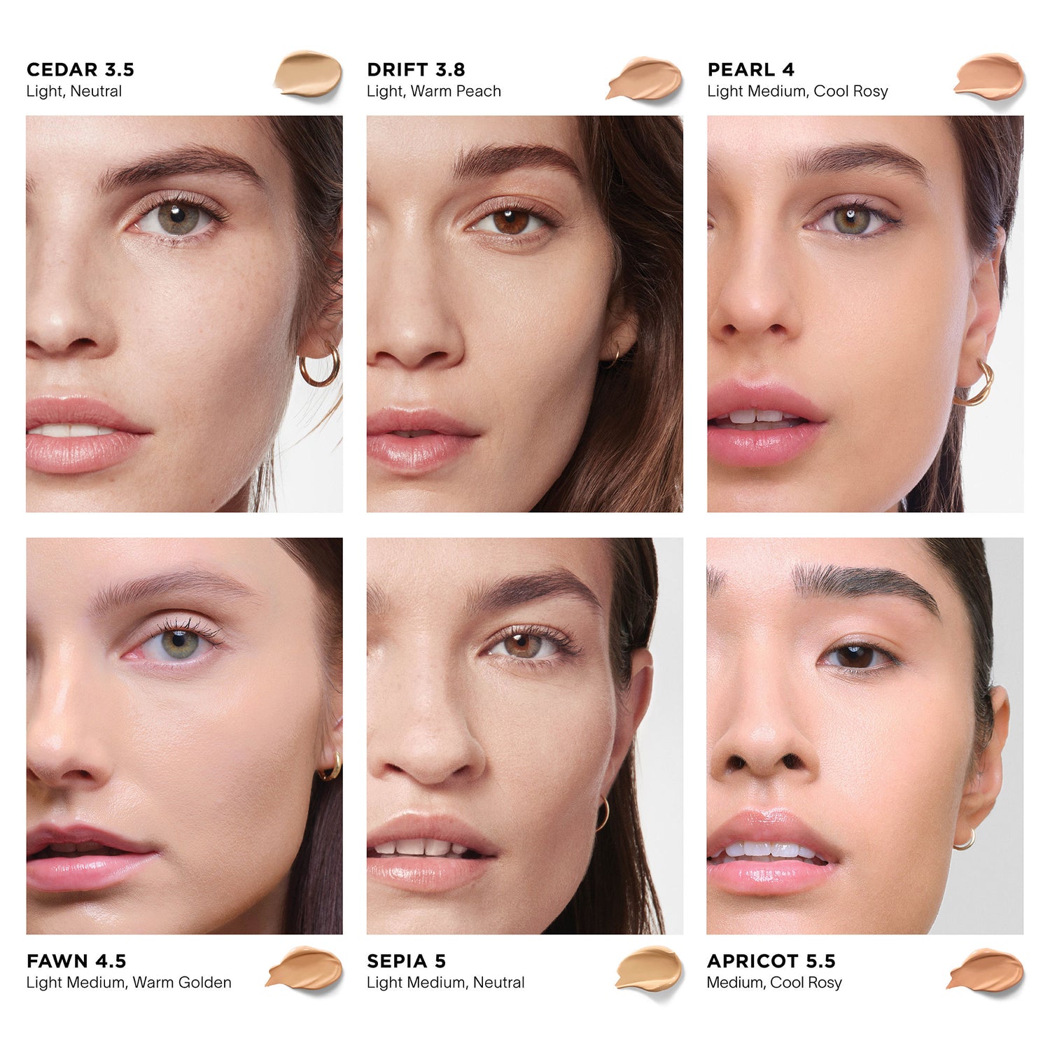 Before and after results of using Hourglass Vanish Airbrush Concealer variant: Pearl 4