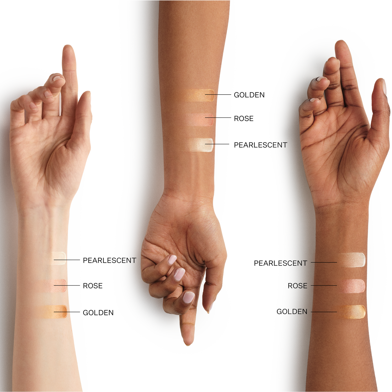 An arm swatch of Victoria Beckham Beauty Pearlescent 1.7 oz variant: Pearlescent 1.7 oz