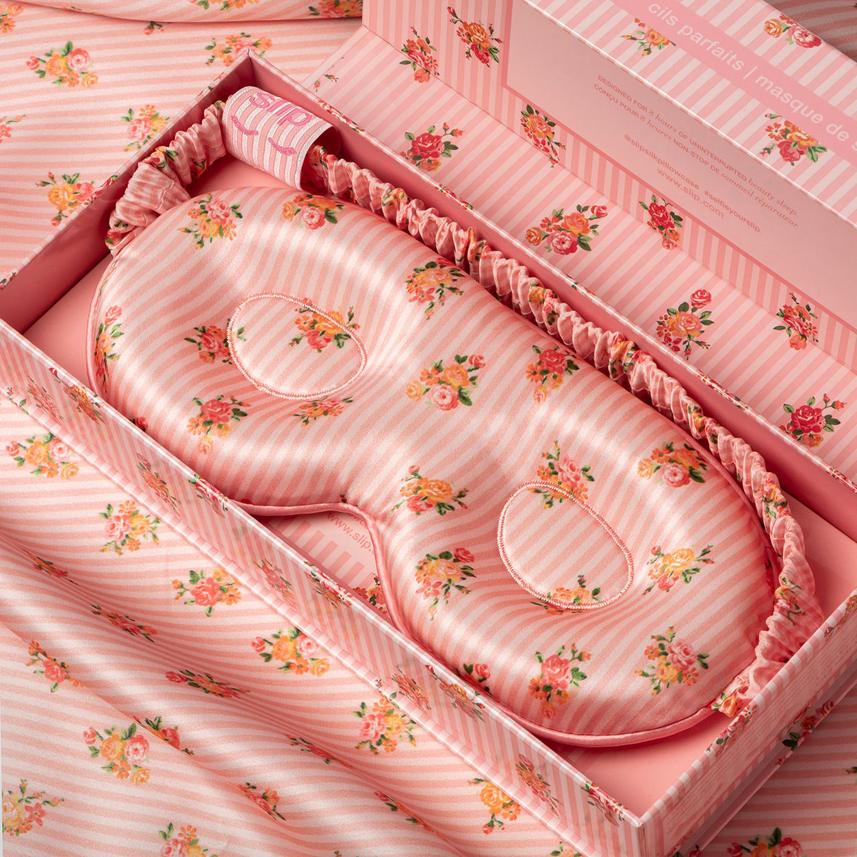Image of an open Slip Contour Sleep Mask variant: Petal
