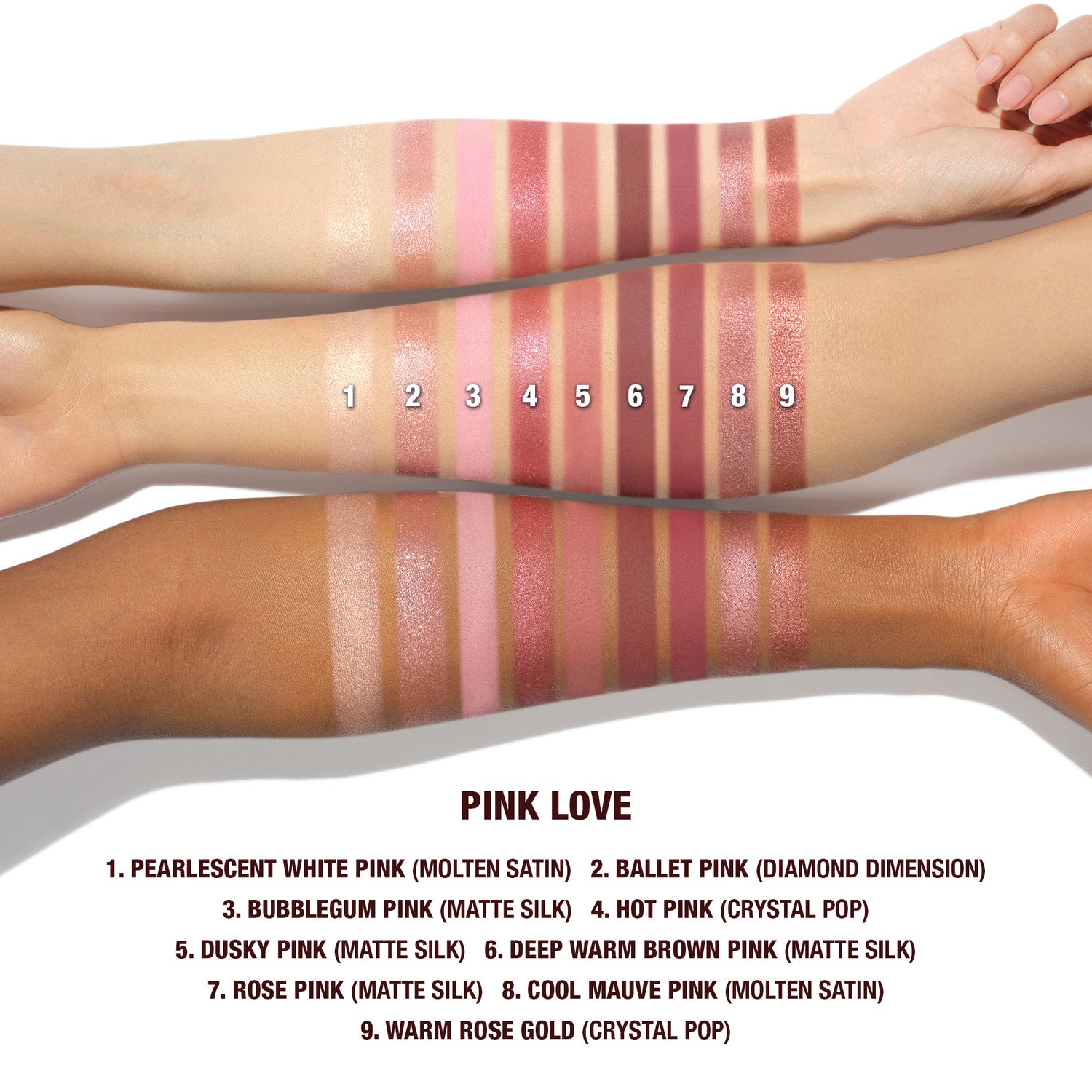 An arm swatch of variant: Pink Love