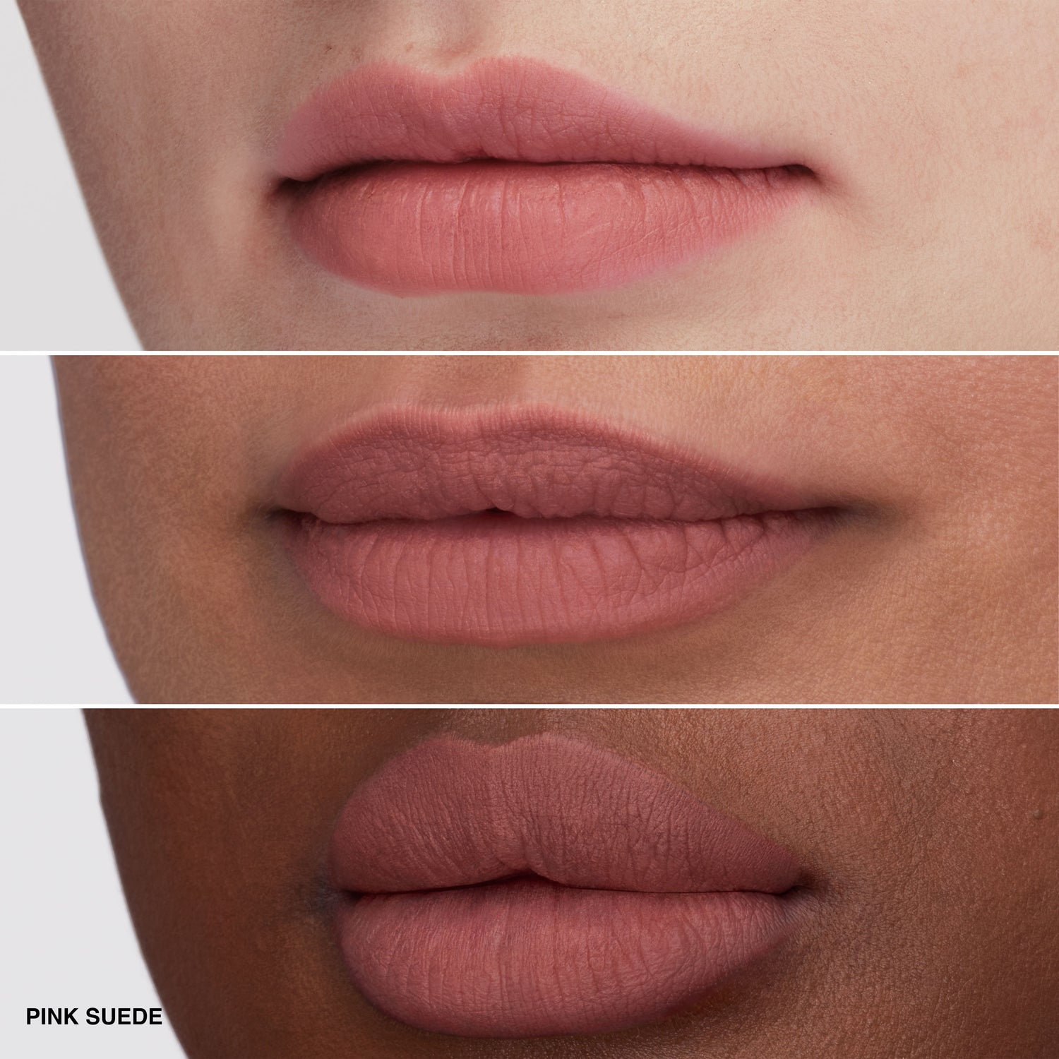 Model image of Bobbi Brown Luxe Cashmere Matte Lipstick variant: Pink Suede