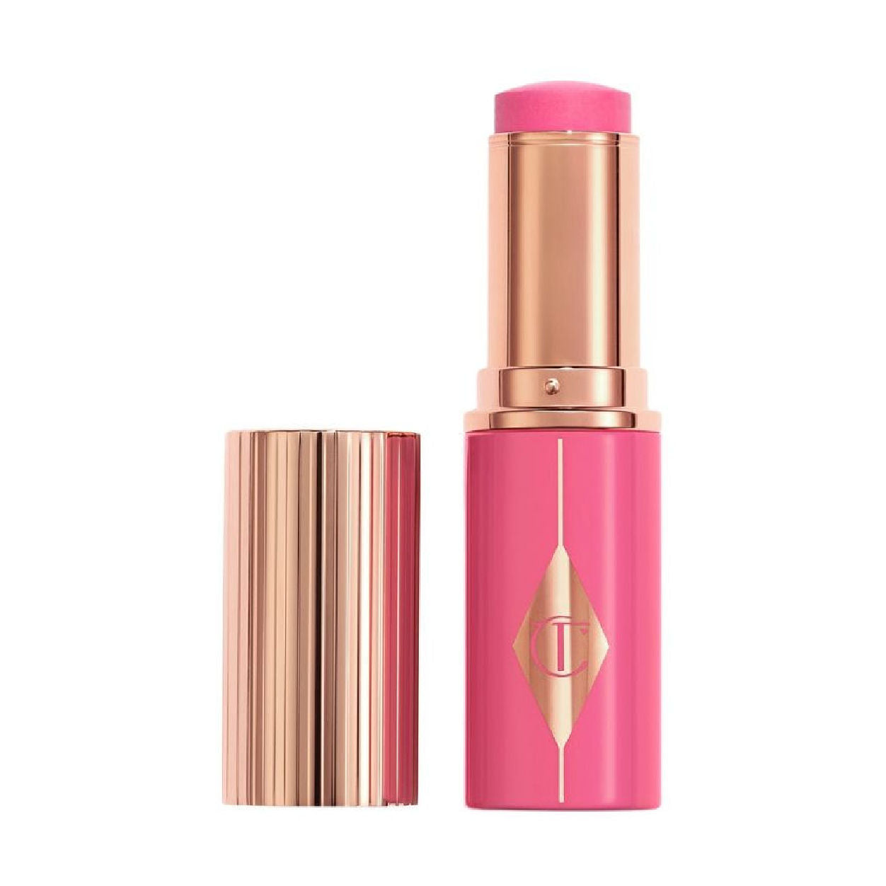 Charlotte Tilbury Unreal Lip + Cheek Glow Blush Stick with Hyaluronic Acid variant: Pinky Glow main image