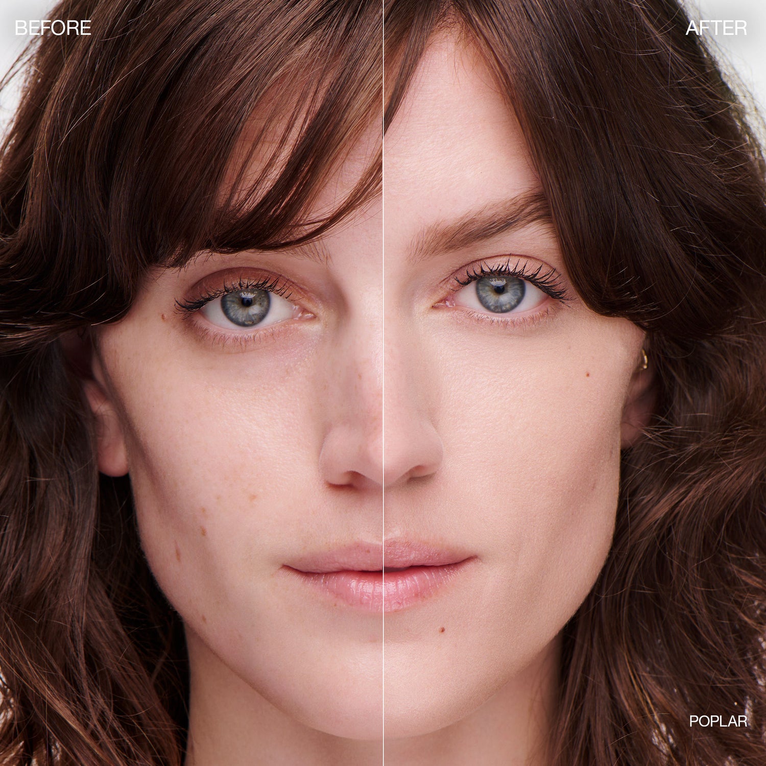 Before and after results of using Ogee Complexion Perfecting Serum Foundation variant: Poplar - 0.10C