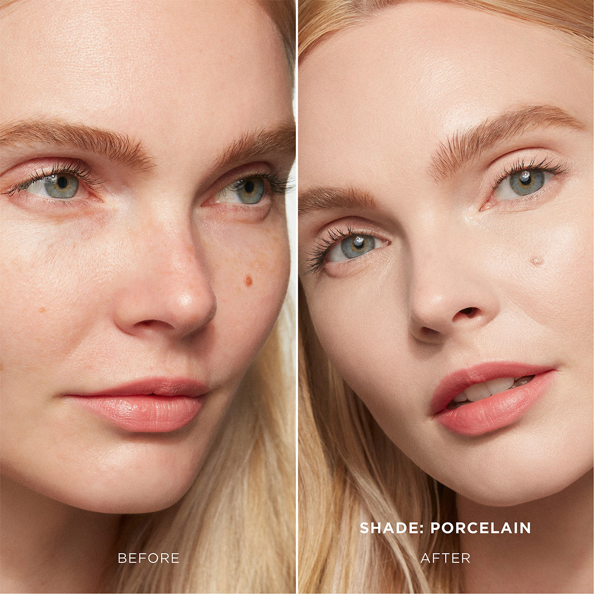 Before and after results of using variant: Porcelain 3