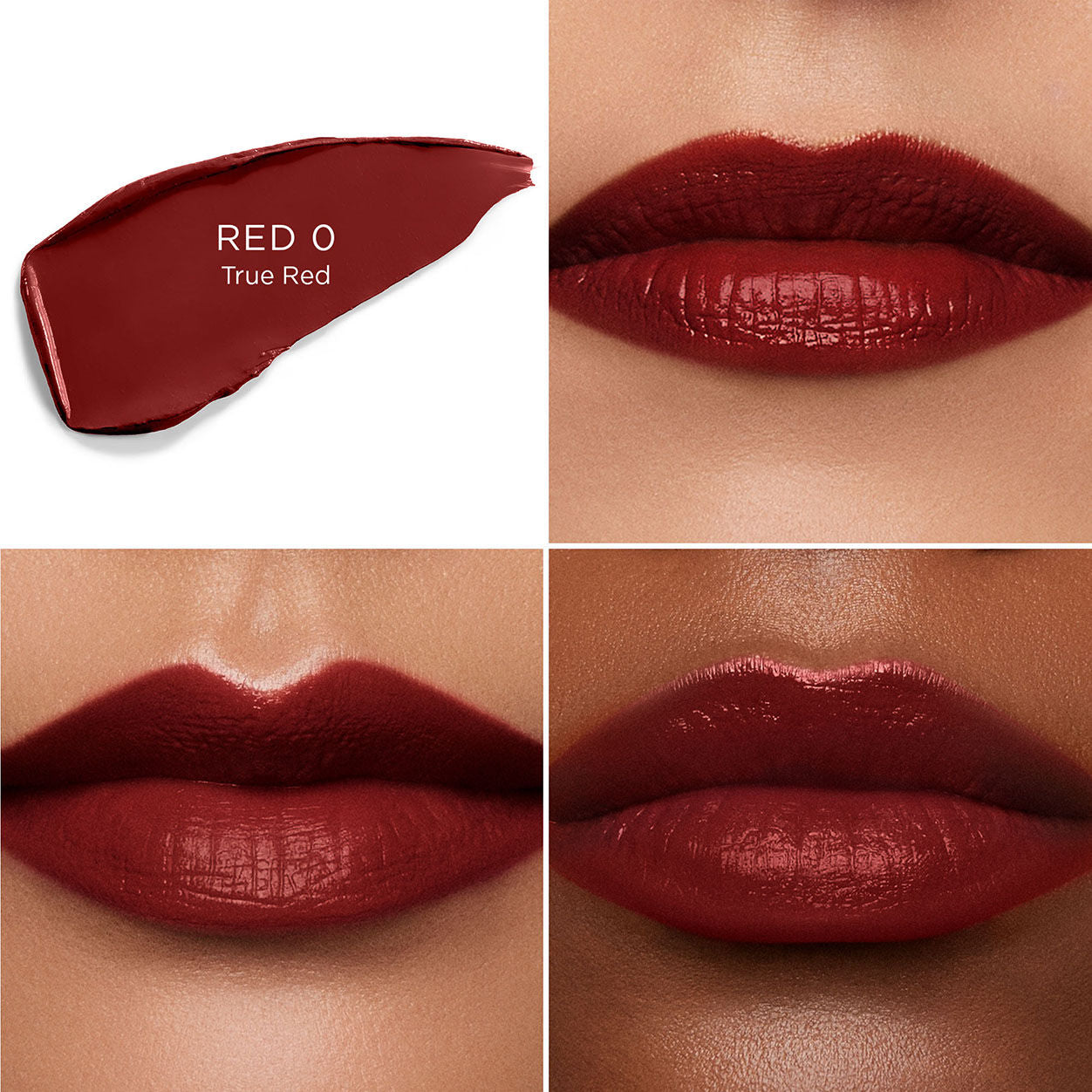 A shade comparison of variant: Red 0