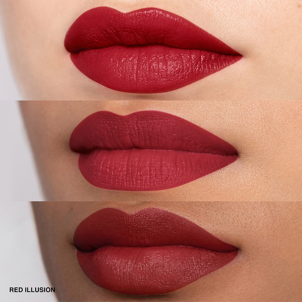 Model image of Bobbi Brown Luxe Defining Lipstick variant: Red Illusion