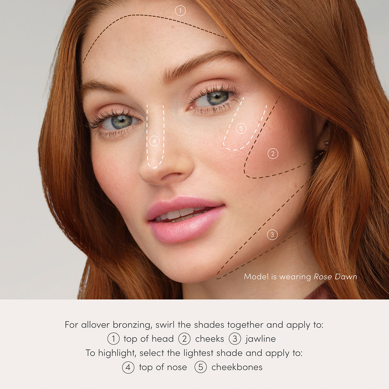 Model image of Jane Iredale PureBronze Shimmer Bronzer Refill variant: Rose Dawn