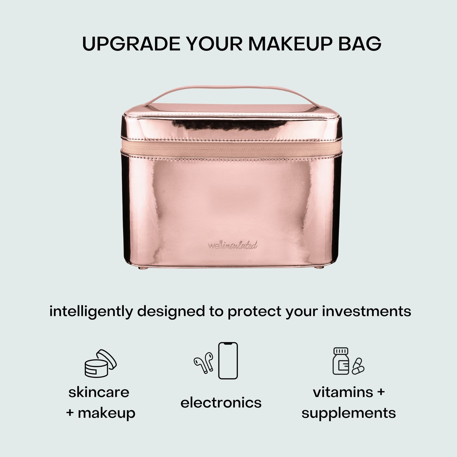 Lifestyle image of Wellinsulated Performance Beauty Case variant: Rose Gold